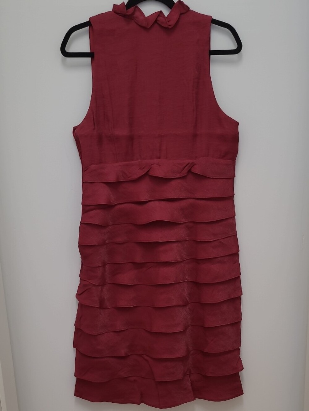 Jessica Red Ruffled Tiered Sleeveless Dress - Picture 3 of 9